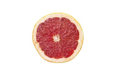 Greyfurt kesildi. Yarısında, kırmızı turuncu. Meyve.