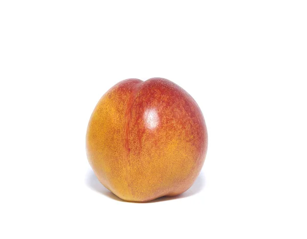 Beyaz Arka Planda Egzotik Meyveler Nektarin Şeftali — Stok fotoğraf