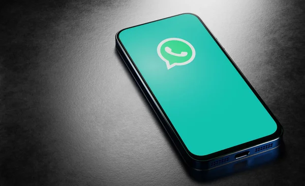 Whatsapp Ist Ein Proprietärer Messenger Für Smartphones Ermöglicht Das Versenden — Stockfoto