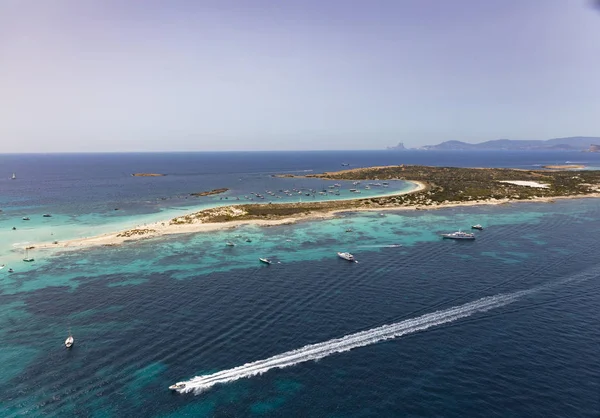 Formentera mer, espagne, vue aérienne Images De Stock Libres De Droits