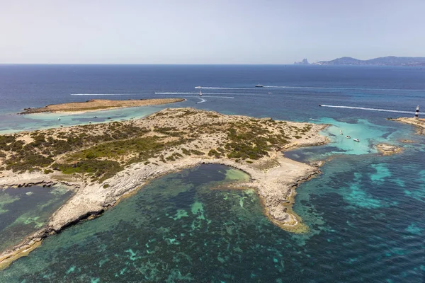 Formentera mer, espagne, vue aérienne Photos De Stock Libres De Droits