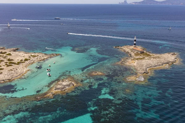 Formentera mer, espagne, vue aérienne Photo De Stock