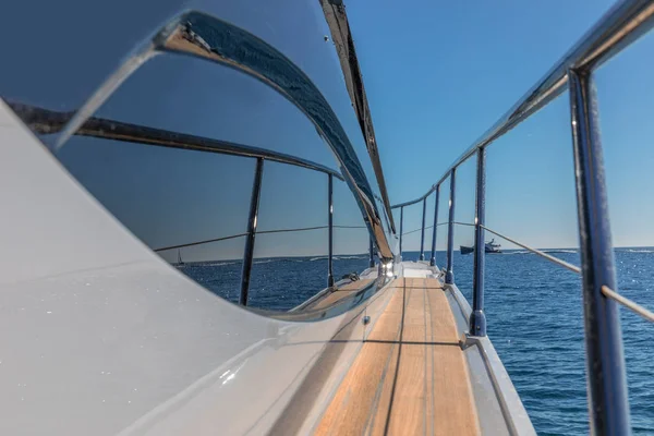 Luxury Motor Yacht Board View — Stock Photo, Image