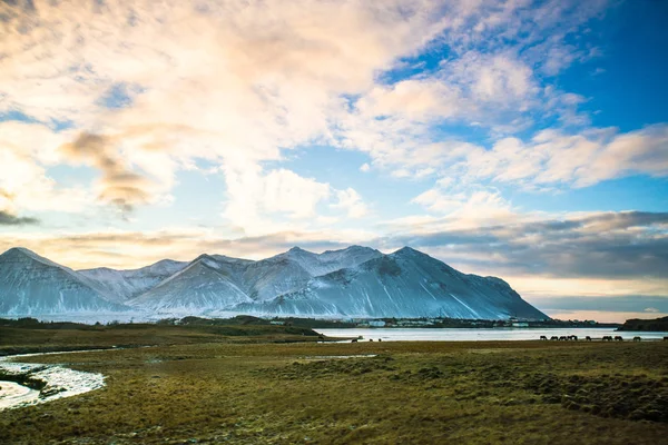 Seitenansicht Der Route Oder Ringstraße Hringvegur Island — Stockfoto