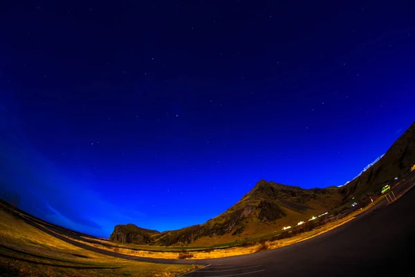Ночное Небо Скогаре Исландия — стоковое фото