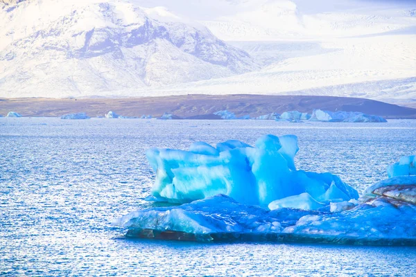 Jokulsarlon Льодовикові Річки Лагуни Великі Льодовикові Озера Краю Національного Парку — стокове фото