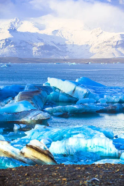 Jokulsarlon Gletscherlagune Ein Großer Gletschersee Rande Des Vatnajokull Nationalparks Südosten — Stockfoto