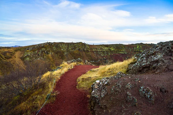Kerith Kerid Lago Cratera Vulcânica Localizado Área Grimsnes Sul Islândia — Fotografia de Stock