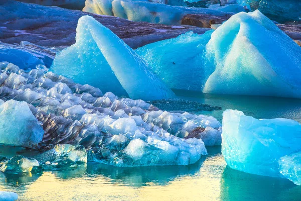 Jokulsarlon Ledovcové Řeky Laguna Velké Ledovcové Jezero Okraji Národního Parku — Stock fotografie