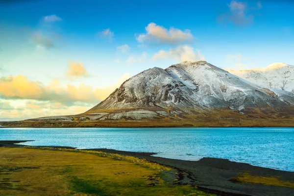 Route Veya Çevre Yolu Hringvegur Zlanda Nın Yan Görünümü — Stok fotoğraf