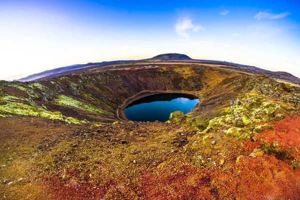 Kerith Lub Kerid Wulkaniczne Jezioro Kraterowe Położone Rejonie Grimsnes Południowej — Zdjęcie stockowe