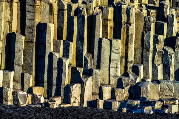 Reynisfjall Mit Basaltsäule Strand Von Reynisfjara Reynisfjoru Der Südküste Islands — Stockfoto
