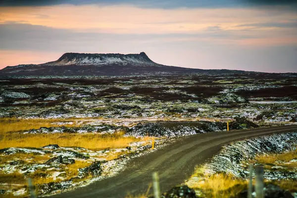 Campo Lava Musgosa Islândia — Fotografia de Stock