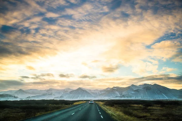 Route Ring Road Hringvegur Una Carretera Nacional Que Recorre Islandia — Foto de Stock