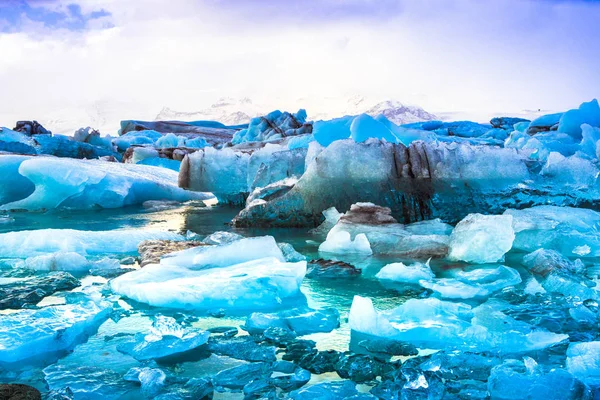 Jokulsarlon Gletscherlagune Ein Großer Gletschersee Rande Des Vatnajokull Nationalparks Südosten — Stockfoto