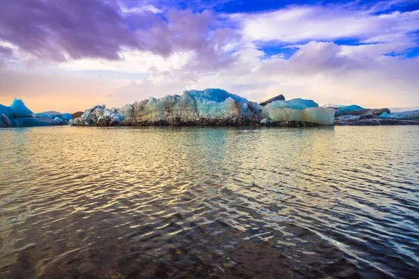 Jokulsarlon Jégkorszak Folyó Lagúna Egy Nagy Tóval Vatnajokull Nemzeti Park — Stock Fotó