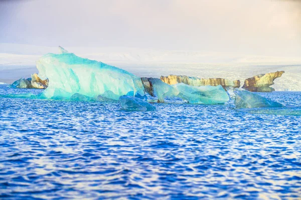 Jokulsarlon Gletscherlagune Ein Großer Gletschersee Rande Des Vatnajokull Nationalparks Südosten — Stockfoto