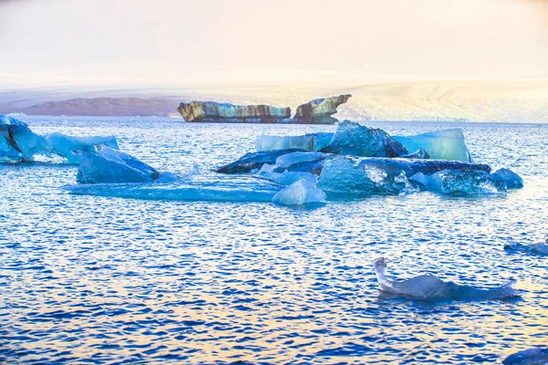 Jokulsarlon Gletscherlagune Ein Großer Gletschersee Rande Des Vatnajokull Nationalparks Südosten — Stockfoto