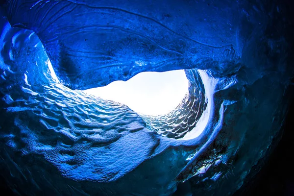 Caverna Gelo Fenômenos Naturais Formados Geleiras Durante Inverno Pela Água — Fotografia de Stock