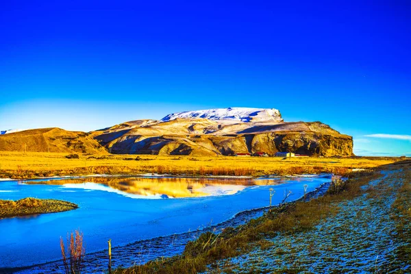 Zijaanzicht Van Route Ringweg Hringvegur Met Natuur Landschap Achtergrond Ijsland — Stockfoto