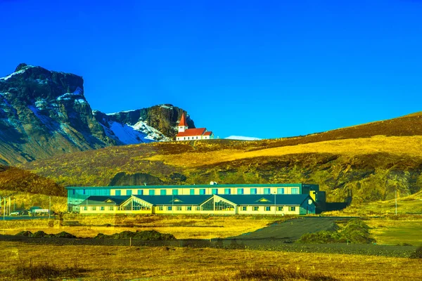 Het Dorp Van Vik Vik Myrdal Het Zuidelijkste Dorp Ijsland — Stockfoto