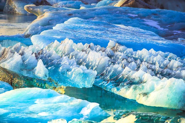 Jokulsarlon Laguna Fluviale Glaciale Grande Lago Glaciale Margini Del Vatnajokull — Foto Stock