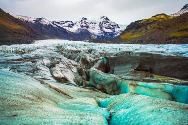 Vatnajokull Milli Parkı, İzlanda, alan üç ulusal parkları Vatnajokull buzul, Skaftafell ve Jokulsargljufur dahil