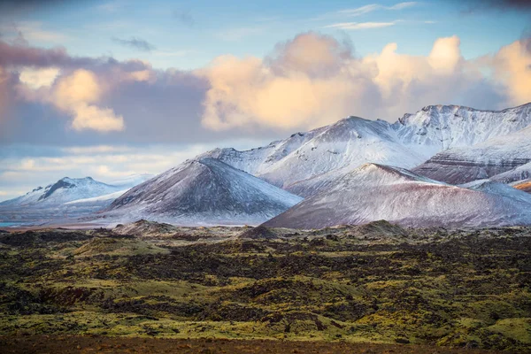 Πλευρική Όψη Της Οδού Της Οδού Ring Hringvegur Ισλανδία — Φωτογραφία Αρχείου