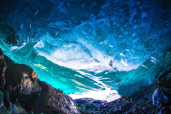 Eishöhle Natürliche Phänomene Gletschern Winter Durch Wasser Durch Oder Unter — Stockfoto