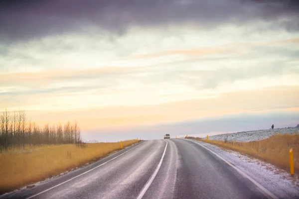 Route 1 or Ring Road (Hringvegur), a national road that runs around Iceland and connects most of the inhabited parts of the country