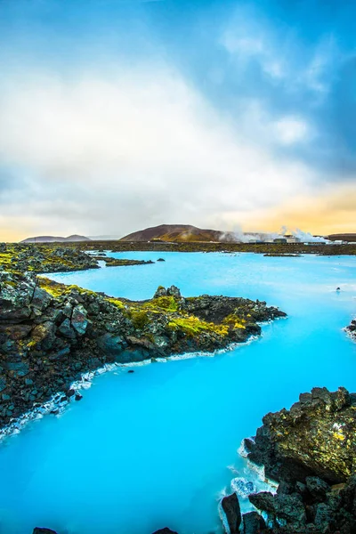 Blue Lagoon Spa Geotermal Situado Campo Lava Grindavik Península Reykjanes —  Fotos de Stock