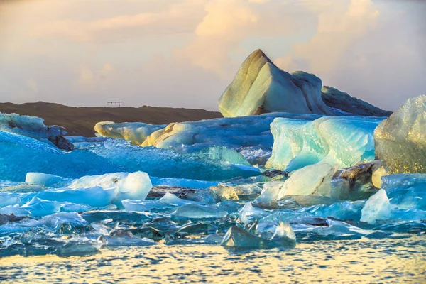 Jokulsarlon Laguna Del Río Glacial Gran Lago Glaciar Borde Del —  Fotos de Stock