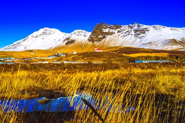 Village Vik Vik Myrdal Southernmost Village Iceland Located Main Ring — Stock Photo, Image