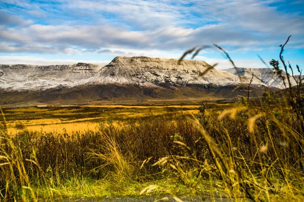 Πλευρική Όψη Της Οδού Της Οδού Ring Hringvegur Ισλανδία — Φωτογραφία Αρχείου