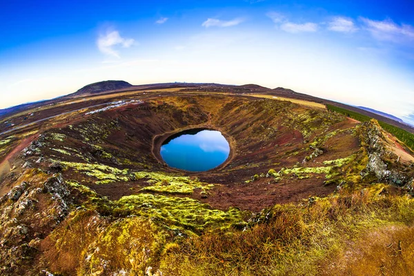 Kerith Oder Kerid Ein Vulkanischer Kratersee Der Grimsnes Region Süden — Stockfoto