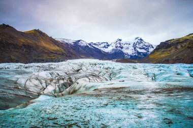 Vatnajokull Milli Parkı, İzlanda, alan üç ulusal parkları Vatnajokull buzul, Skaftafell ve Jokulsargljufur dahil