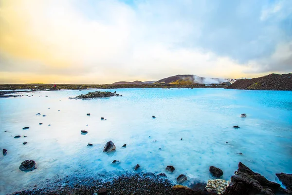 Blue Lagoon Geothermal Spa Located Lava Field Grindavik Reykjanes Peninsula — Stock Photo, Image