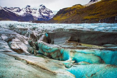 Vatnajokull Milli Parkı, İzlanda, alan üç ulusal parkları Vatnajokull buzul, Skaftafell ve Jokulsargljufur dahil