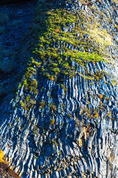 Montagna Reynisfjall Con Colonna Basalto Sulla Spiaggia Reynisfjara Reynisfjoru Sulla — Foto Stock