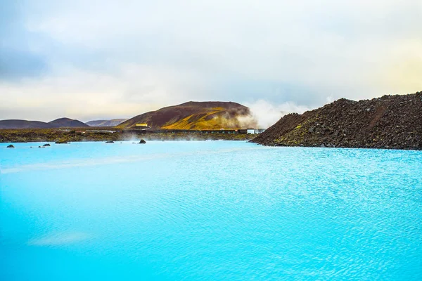 Blue Lagoon Geothermal Spa Located Lava Field Grindavik Reykjanes Peninsula — Stock Photo, Image