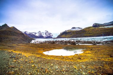 Vatnajokull Milli Parkı, İzlanda, alan üç ulusal parkları Vatnajokull buzul, Skaftafell ve Jokulsargljufur dahil