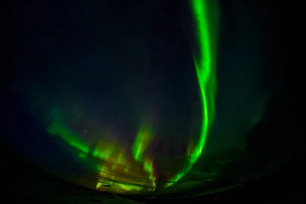 오로라 오로라 때로는 조명이라고도 북극권 아이슬란드의 하늘에 디스플레이 — 스톡 사진