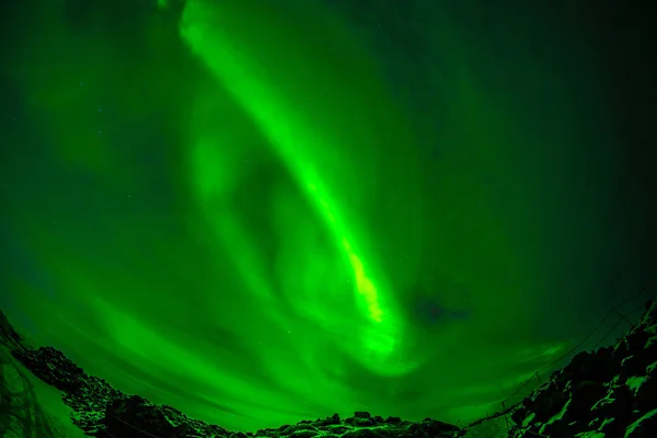 Aurora Borealis Luci Del Nord Volte Chiamata Luci Polari Esposizione — Foto Stock