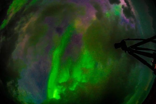 Aurora Borealis Norrsken Ibland Kallad Polar Lights Naturlig Ljusdisplay Earths — Stockfoto