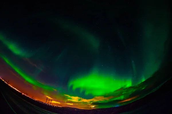 Aurora Borealis Kuzey Işıkları Bazen Kutup Işıkları Olarak Adlandırılır Zlanda — Stok fotoğraf