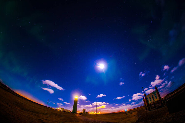 Aurora Borealis (Northern Lights, sometimes referred to as Polar Lights), a natural light display in the Earths sky at Arctic Circle, Iceland