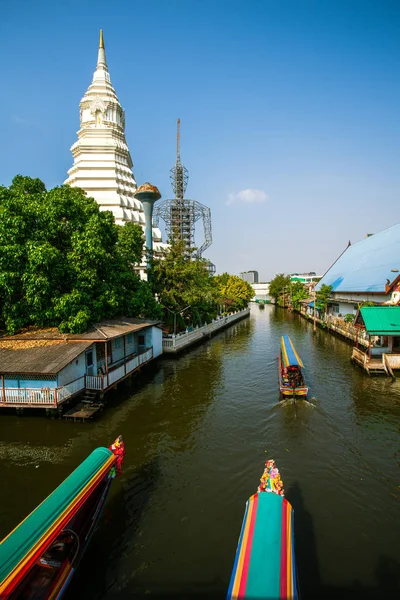 Estupa Maharatchamongkhon Estructura Gran Imagen Inacabada Buda Wat Paknam Bhasicharoen — Foto de Stock