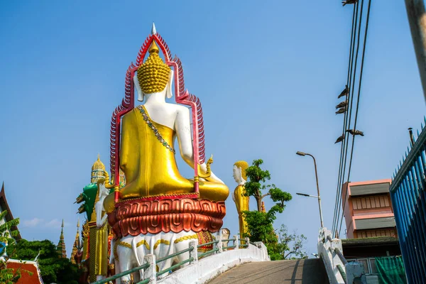 Wat Khun Chan Templo Com Principais Características São Grandes Estátuas — Fotografia de Stock