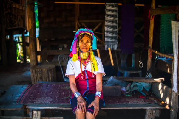 Mae Hong Son Thajsko Listopad 2018 Portrét Neidentifikované Karen Ženy — Stock fotografie