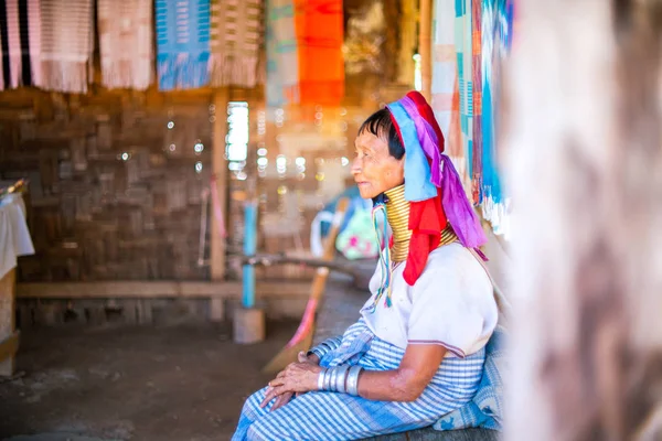 Mae Hong Son Thajsko Listopad 2018 Portrét Neidentifikované Karen Ženy — Stock fotografie